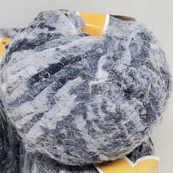 Lot of 5 Vintage Ice Yarns Light Med Dark Gray Worsted Brushed Mohair 50g Skeins - Picture 5 of 7